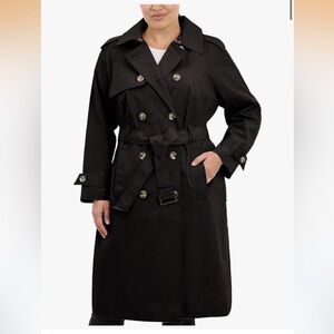 London Fog Elegant Black Trench Coat